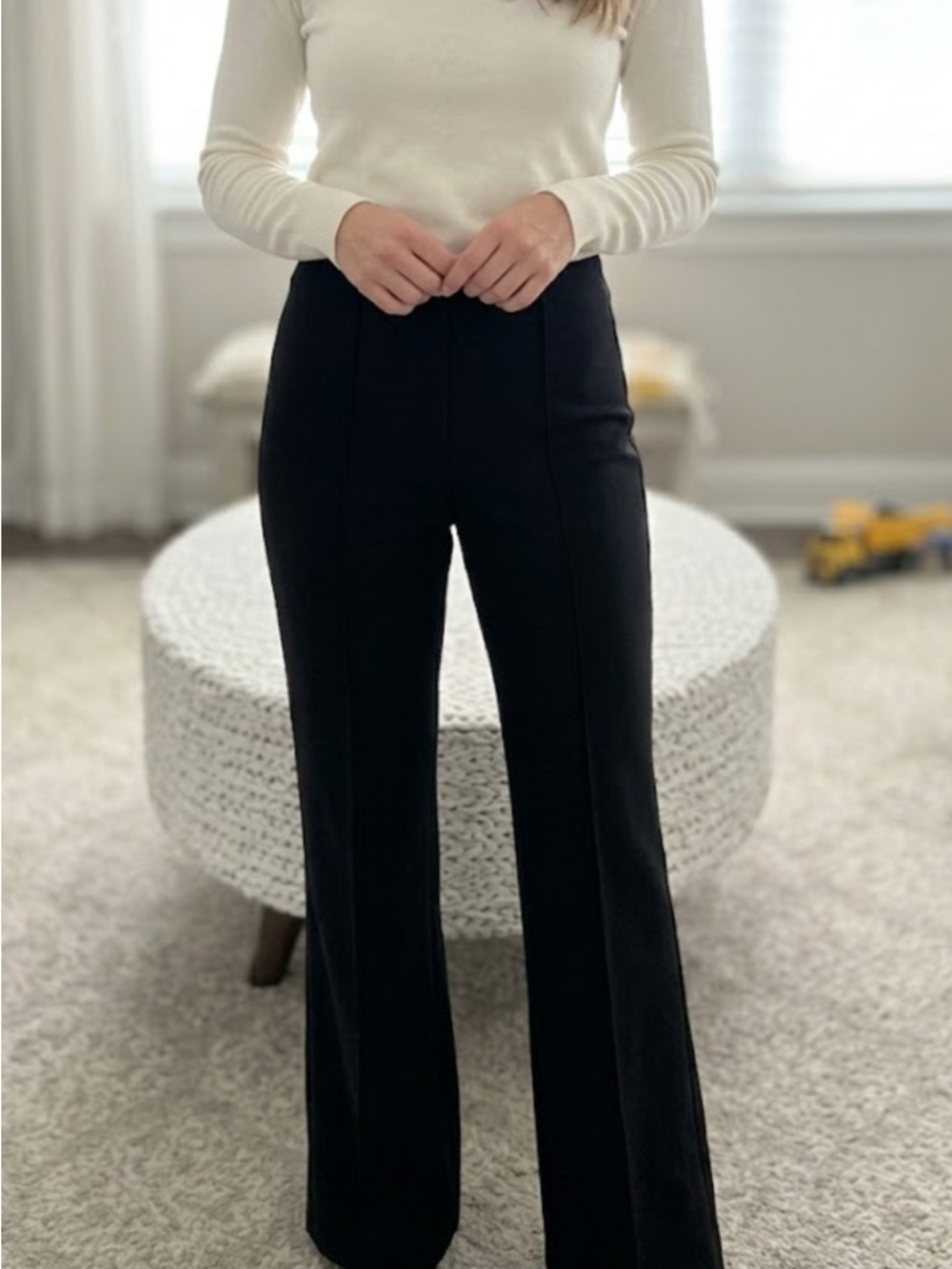 Christian Siriano Black Tailored Wide-Leg Trousers